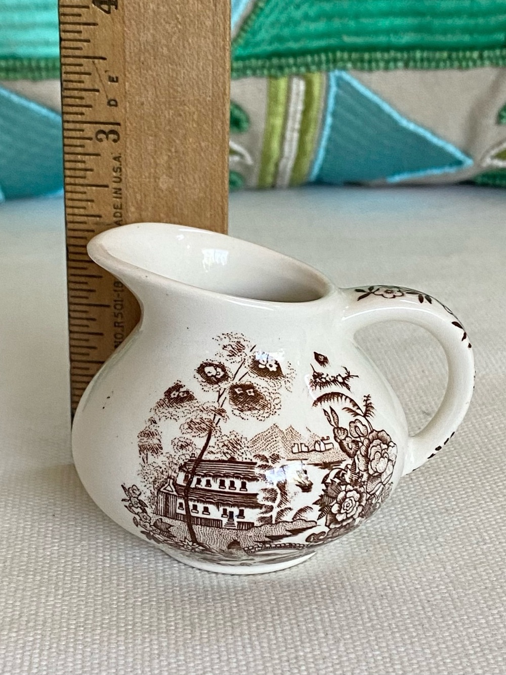 VTG Royal Crownford Staffordshire Brown Ironstone Creamer Mini Pitcher England - Picture 5 of 5